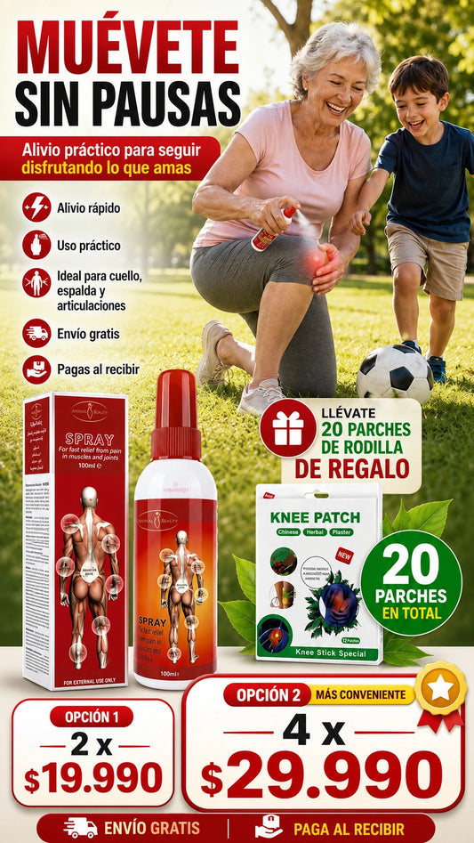SPRAY PARA DOLORES MUSCULARES ( ANTIINFLAMATORIO) + REGALO